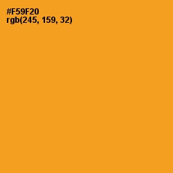 #F59F20 - Sunshade Color Image