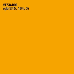 #F5A400 - Web Orange Color Image