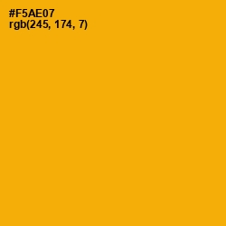 #F5AE07 - Yellow Sea Color Image