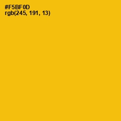 #F5BF0D - Amber Color Image