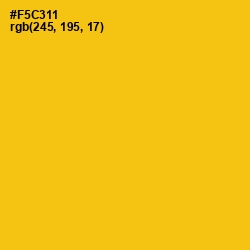 #F5C311 - Lightning Yellow Color Image