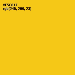 #F5C817 - Lightning Yellow Color Image