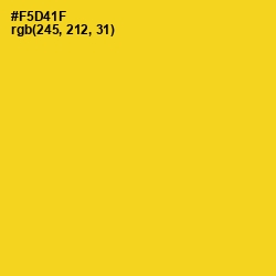 #F5D41F - Ripe Lemon Color Image