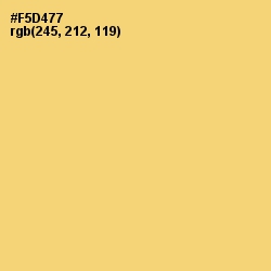 #F5D477 - Golden Sand Color Image