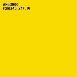 #F5D900 - School bus Yellow Color Image