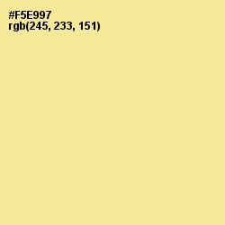 #F5E997 - Golden Glow Color Image