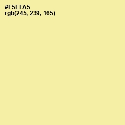 #F5EFA5 - Sandwisp Color Image