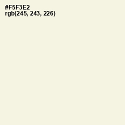 #F5F3E2 - Quarter Spanish White Color Image