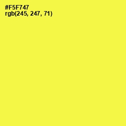 #F5F747 - Gorse Color Image