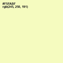 #F5FABF - Australian Mint Color Image
