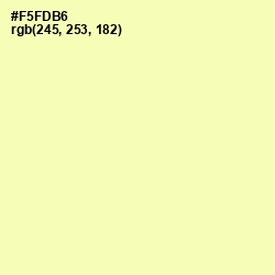 #F5FDB6 - Shalimar Color Image