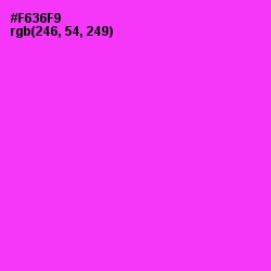 #F636F9 - Razzle Dazzle Rose Color Image