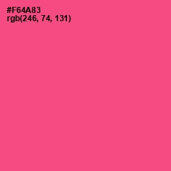 #F64A83 - French Rose Color Image