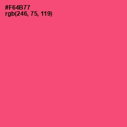 #F64B77 - Wild Watermelon Color Image