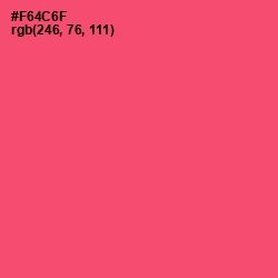 #F64C6F - Wild Watermelon Color Image