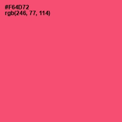 #F64D72 - Wild Watermelon Color Image