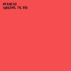 #F64E50 - Sunset Orange Color Image