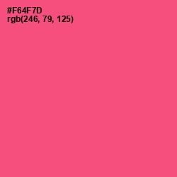 #F64F7D - Wild Watermelon Color Image
