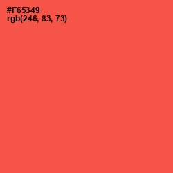 #F65349 - Sunset Orange Color Image