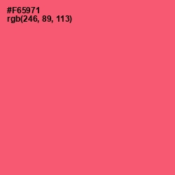 #F65971 - Wild Watermelon Color Image