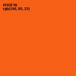 #F65F16 - International Orange Color Image