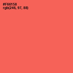 #F66158 - Persimmon Color Image