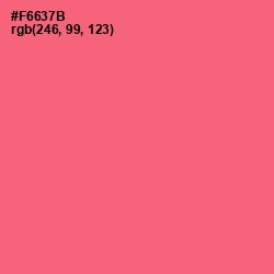 #F6637B - Brink Pink Color Image