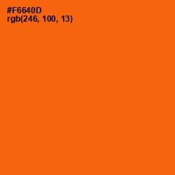 #F6640D - Blaze Orange Color Image