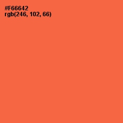 #F66642 - Persimmon Color Image