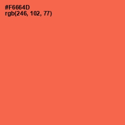 #F6664D - Persimmon Color Image