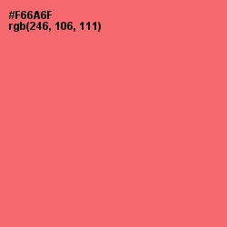 #F66A6F - Brink Pink Color Image