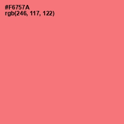#F6757A - Brink Pink Color Image