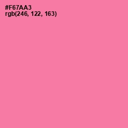 #F67AA3 - Hot Pink Color Image