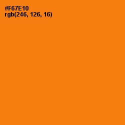 #F67E10 - Ecstasy Color Image