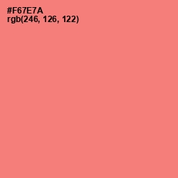 #F67E7A - Brink Pink Color Image
