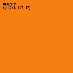 #F67F11 - Ecstasy Color Image