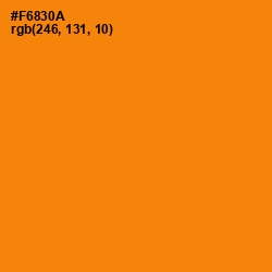 #F6830A - Tangerine Color Image