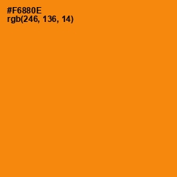 #F6880E - Tangerine Color Image