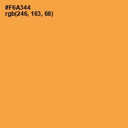 #F6A344 - Yellow Orange Color Image