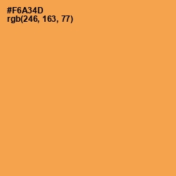 #F6A34D - Yellow Orange Color Image