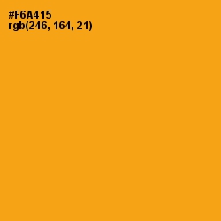 #F6A415 - Buttercup Color Image