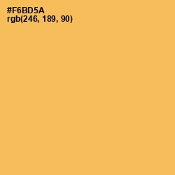#F6BD5A - Saffron Mango Color Image