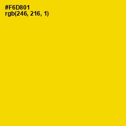 #F6D801 - School bus Yellow Color Image