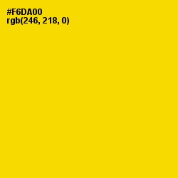 #F6DA00 - School bus Yellow Color Image