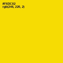 #F6DC02 - School bus Yellow Color Image