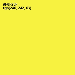 #F6F23F - Golden Fizz Color Image