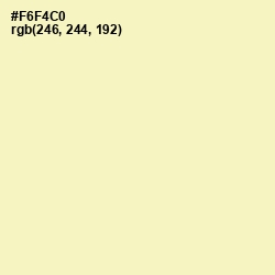 #F6F4C0 - Beeswax Color Image