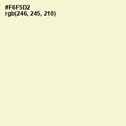 #F6F5D2 - Citrine White Color Image