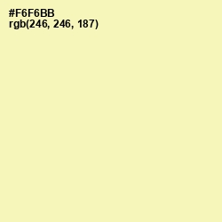 #F6F6BB - Australian Mint Color Image