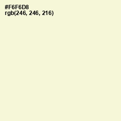 #F6F6D8 - Beige Color Image